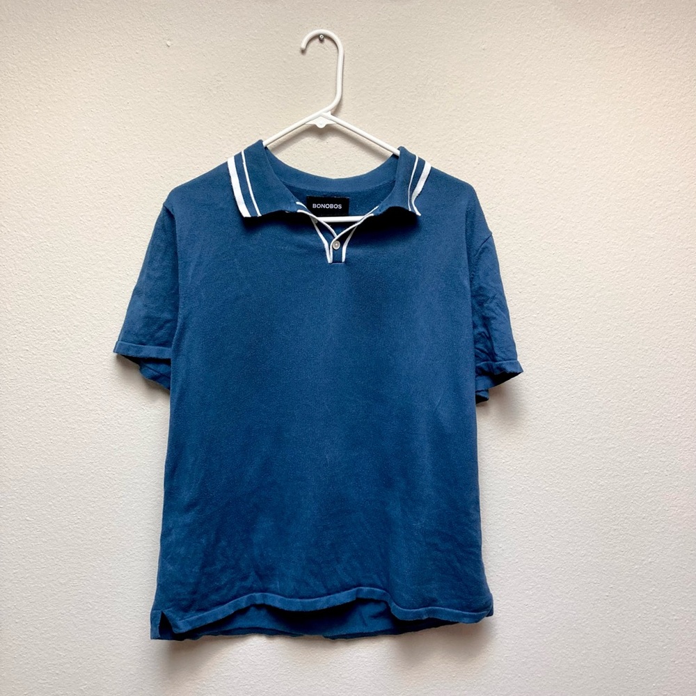 Vintage Blue Polo Sweater Tee